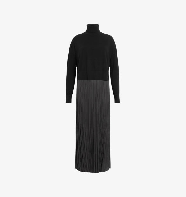

Платье-Миди Vittoria «два в одном» из эластичной ткани Allsaints, черный