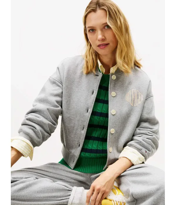 Толстовка VARSITY relaxed fit Tommy Hilfiger, серый — фото 4