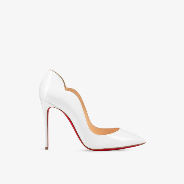 Hot Chick 100 лакированных кортов Christian Louboutin, цвет bianco