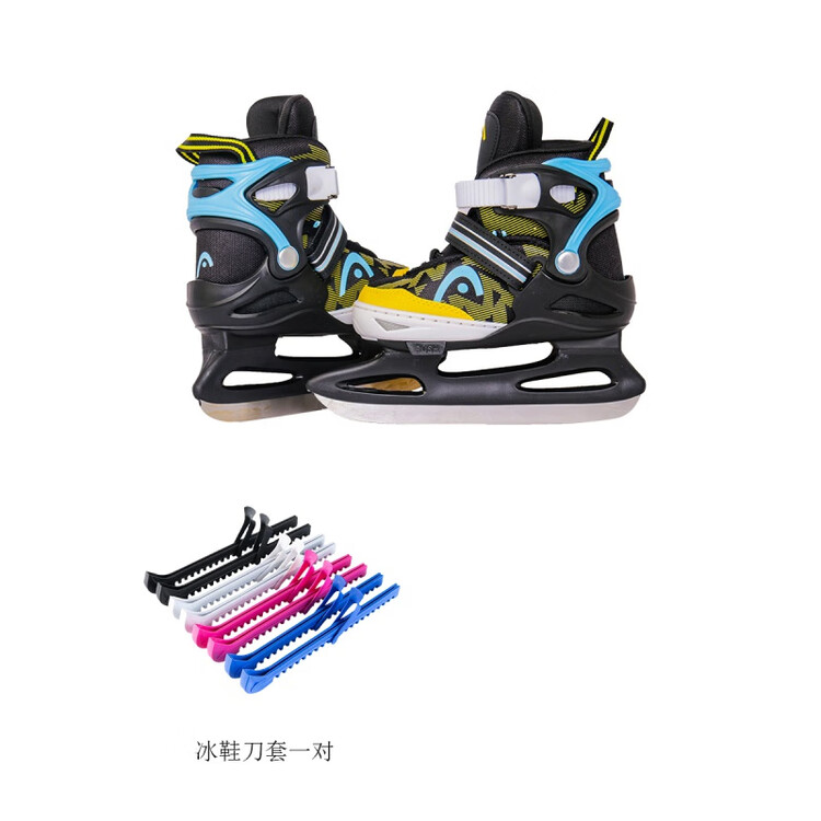 

HEAD Детские коньки для фигурного катания, регулируемые, для начинающих, черно-синие + набор, размер S (26-31)