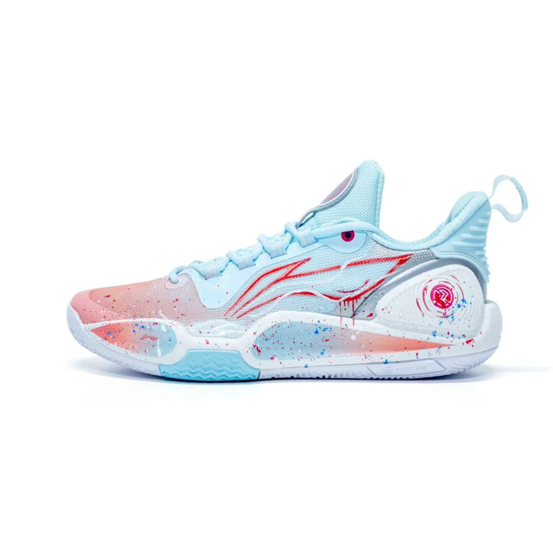 

Мужские баскетбольные кроссовки Li Ning Speed 9 с противоскользящим и износостойким покрытием., синий розовый