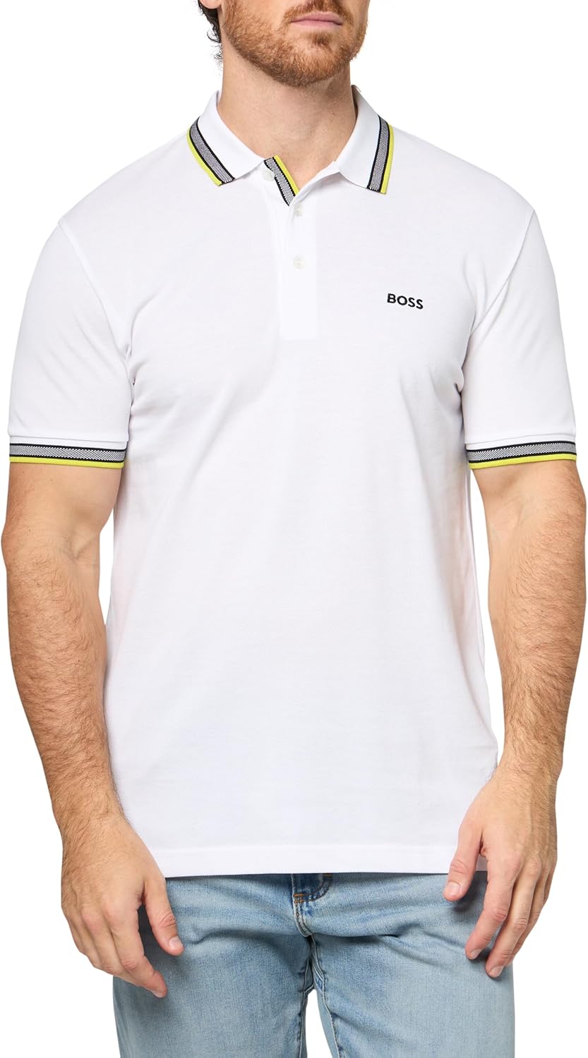 

BOSS Мужская поло с коротким рукавом Paddy, Soft Cream