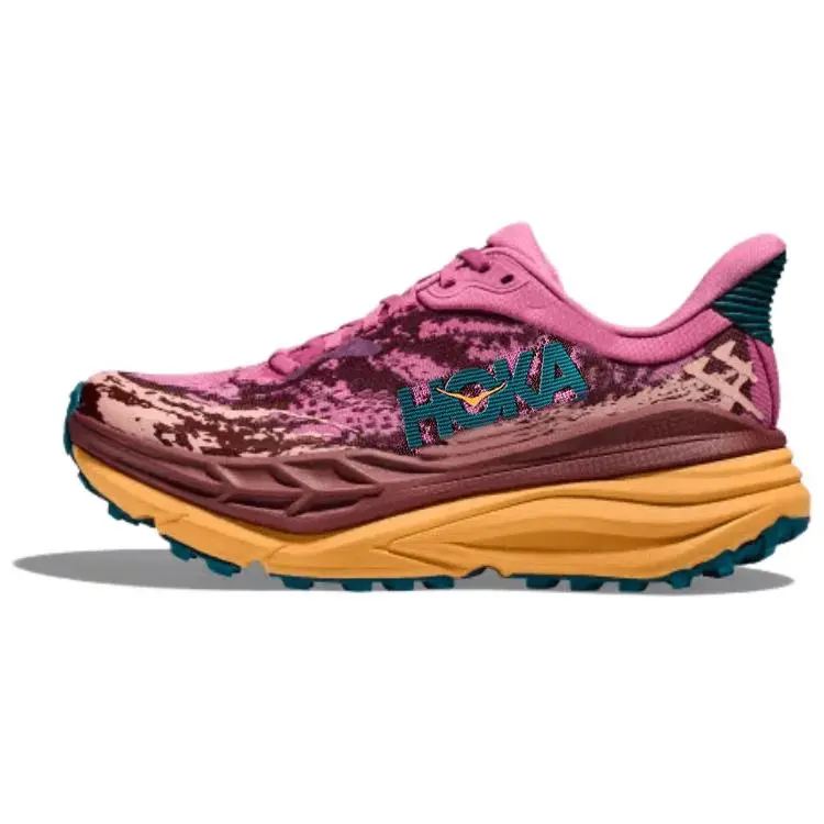

Hoka One One Женские низкие беговые кроссовки с амортизацией и износостойкостью, красные и желтый