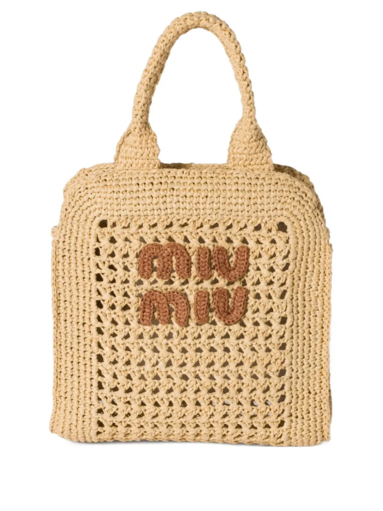 

Сумка-тоут Miu Miu крючком, нейтральный