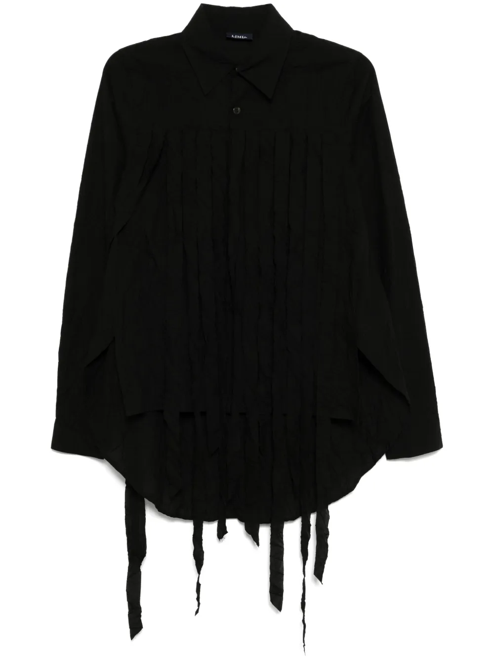 

Рубашка с жатым эффектом Yohji Yamamoto, черный