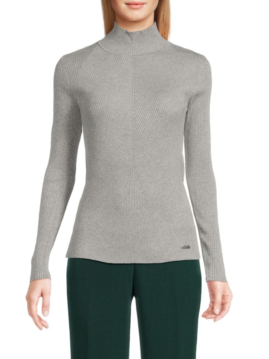 

Водолазка в рубчик Diagnoal Calvin Klein, цвет Granite