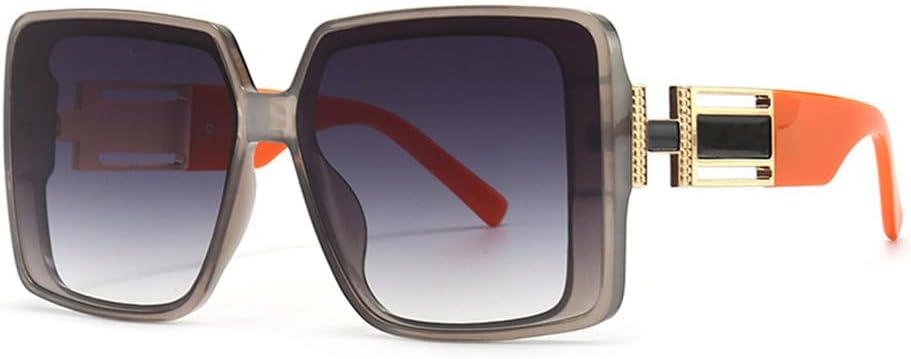 

Солнцезащитные очки 2027 года для женщин и мужчин, модные винтажные, в крупной оправе, для путешествий и вождения, с защитой от УФ-излучения UV400, серые, один размер MTZJH, One Color