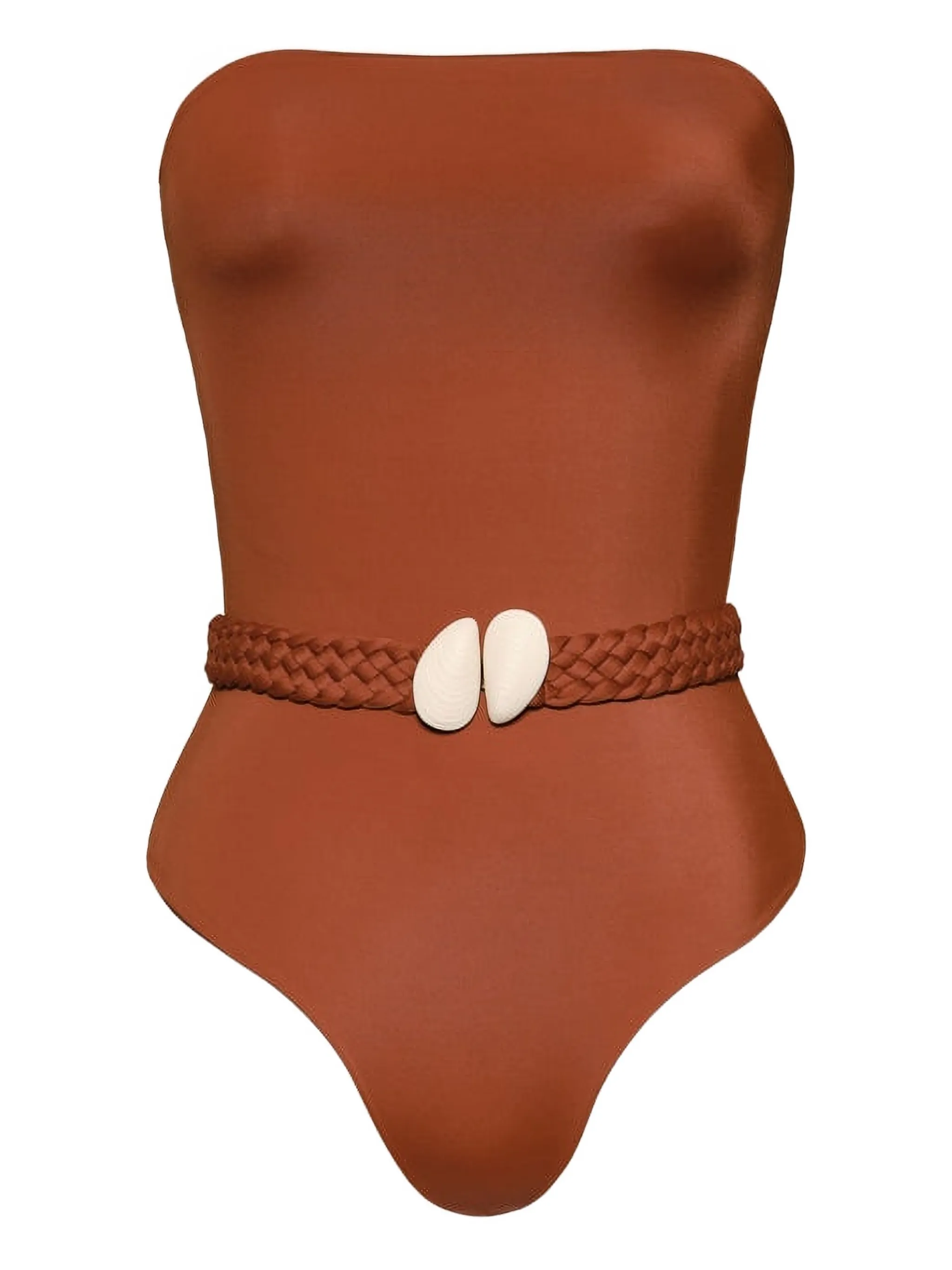

Купальник The Classic с плетеным поясом Johanna Ortiz, коричневый