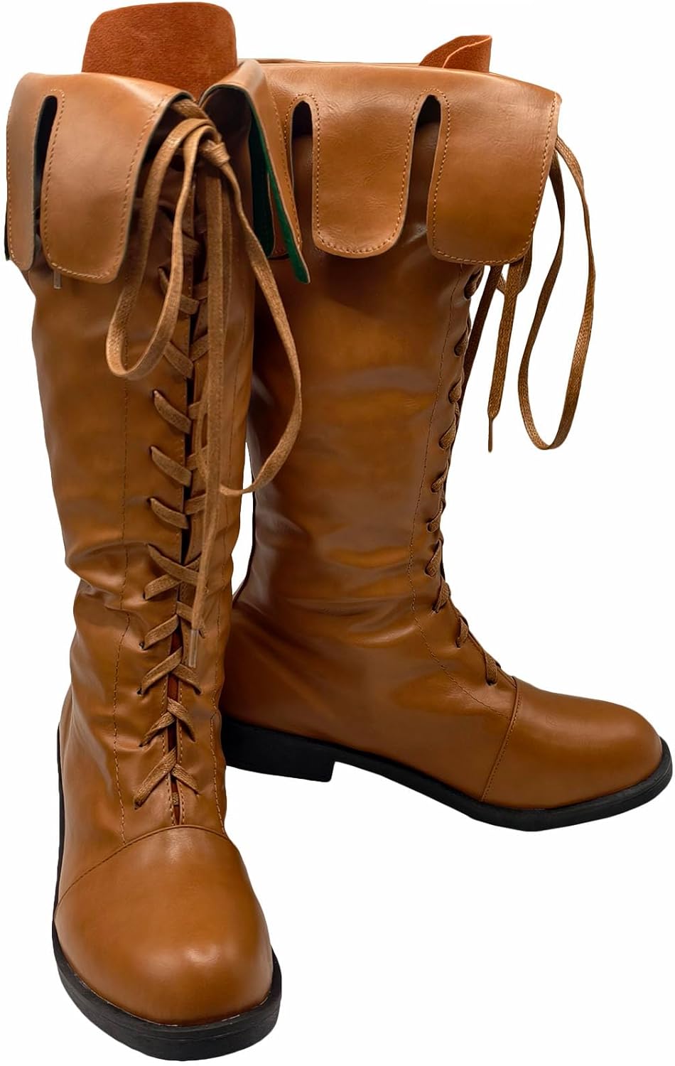 

Мужские средневековые пиратские ботинки Ренессанс Хэллоуин Косплей Ботинки из ПУ-кожи Готические Junqiako, коричневый