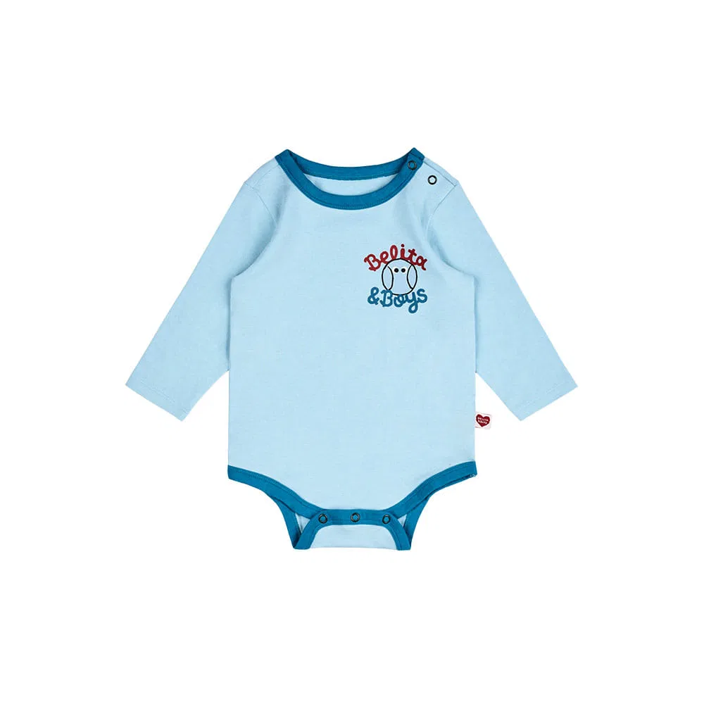 Детский боди с длинными рукавами Baby Tennis светло-голубой от Belita&Boys