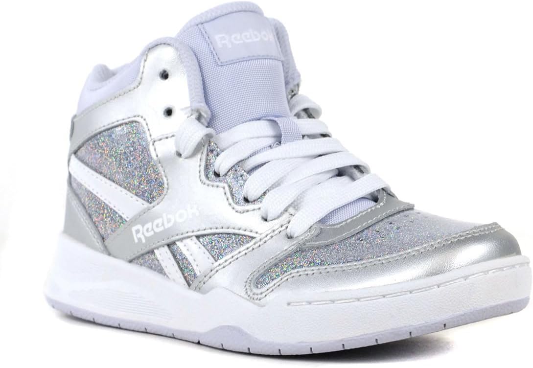 Кроссовки Reebok BB4500 Court для мальчиков (малыши/старшие дети), белый/сиреневый — фото 2