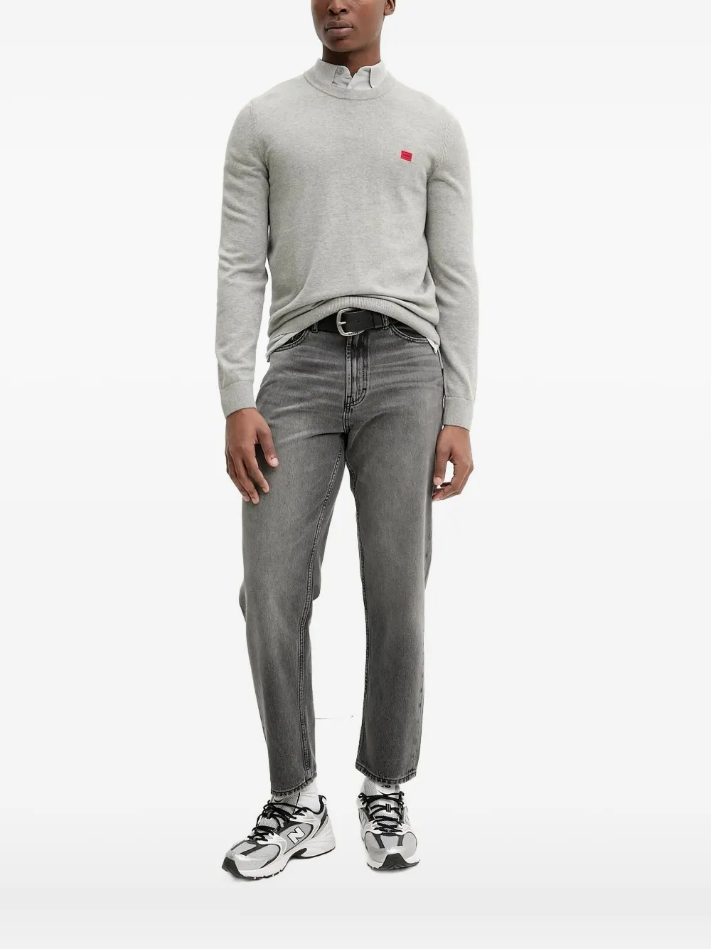 

Рубашка поло с логотипом Hugo, серый