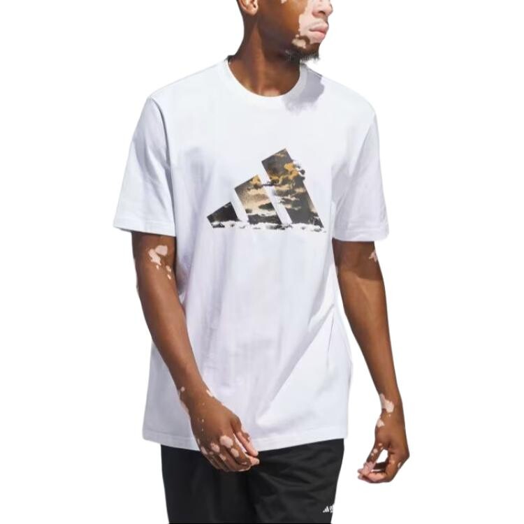 Одежда Футболка мужская белая Adidas, белый — фото 2