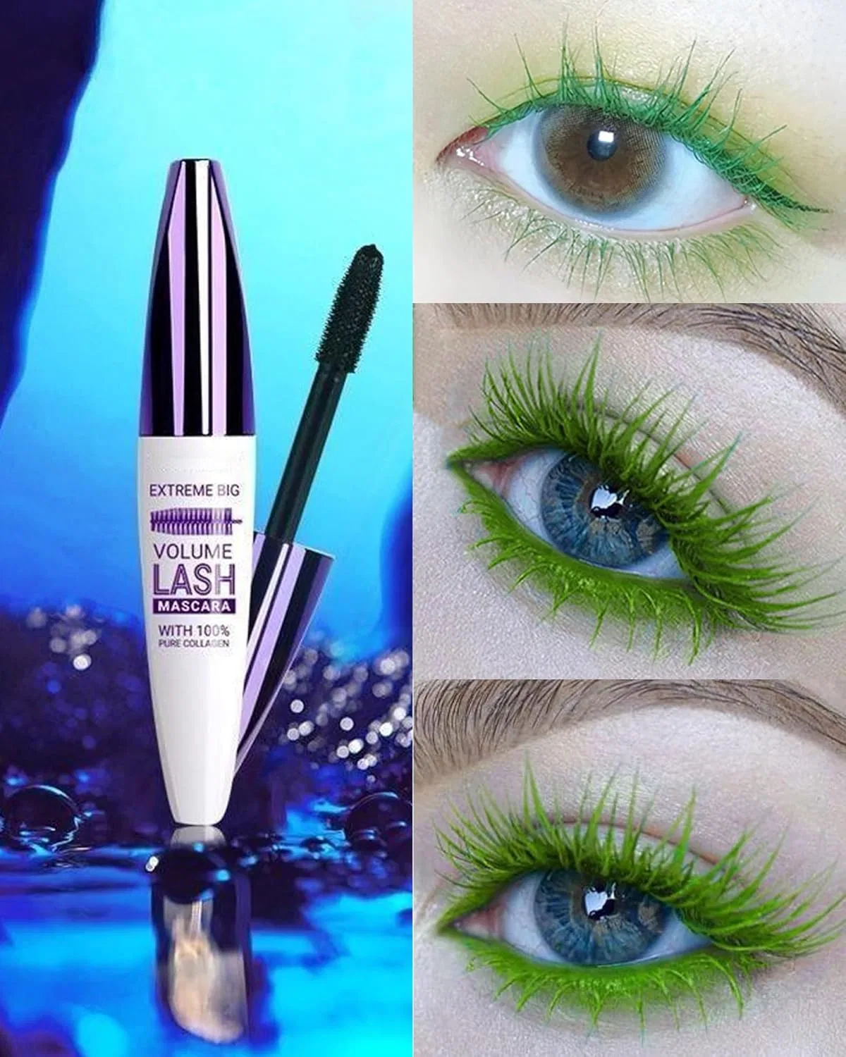 Тушь для ресниц объемная 5D Green Lysdefeu 1 шт 0.35 fl oz зеленый — фото 2