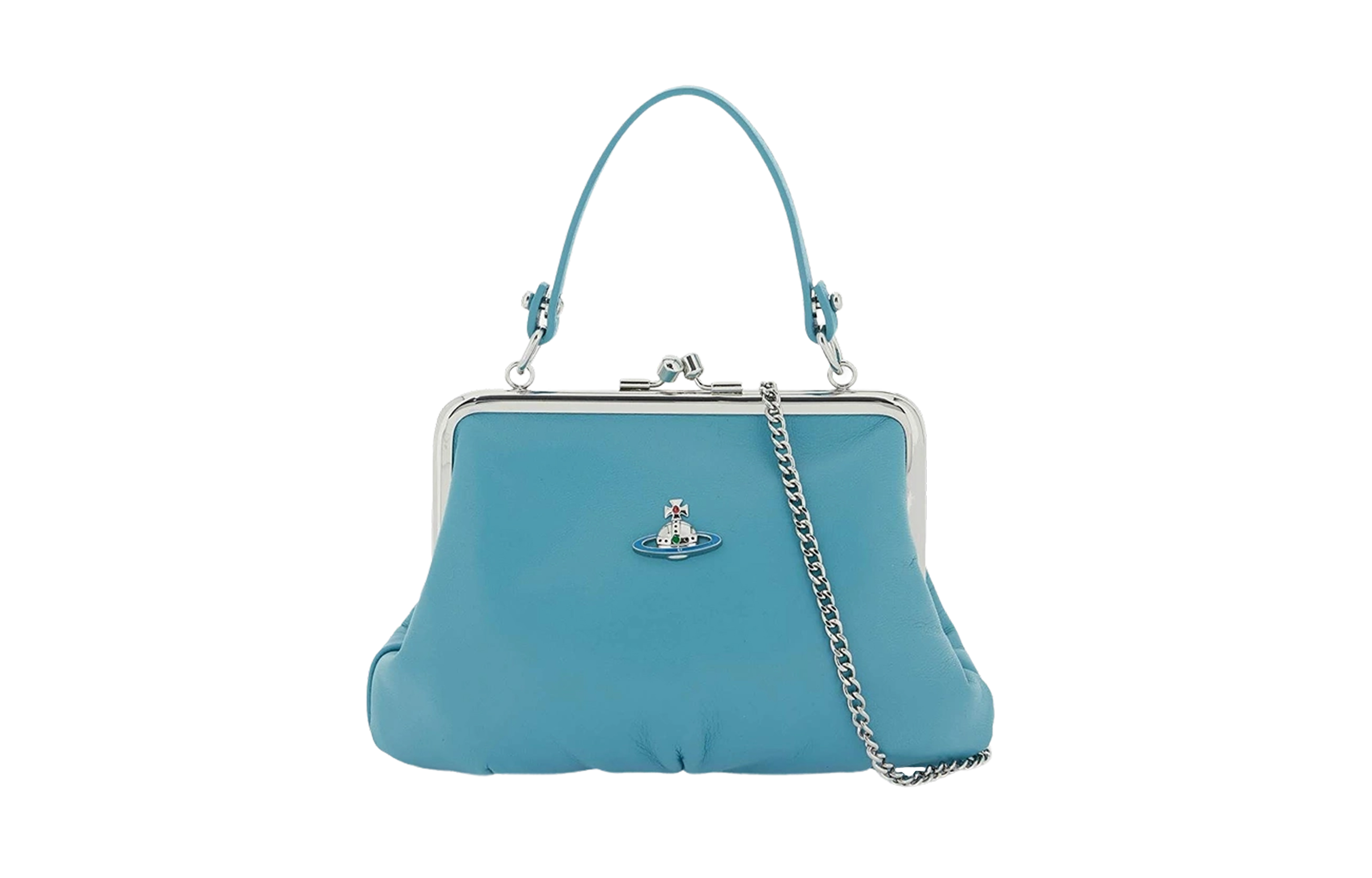 

Vivienne Westwood Сумка-мешок из овчины, сумка-мессенджер, сумка через плечо, кошелек, обычная женская, синяя