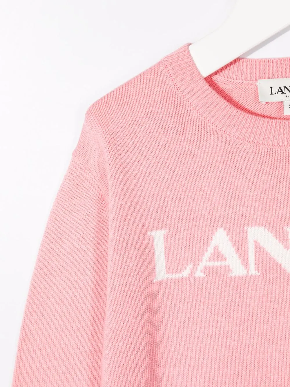 Толстовка с круглым вырезом и логотипом Lanvin Enfant, розовый — фото 3