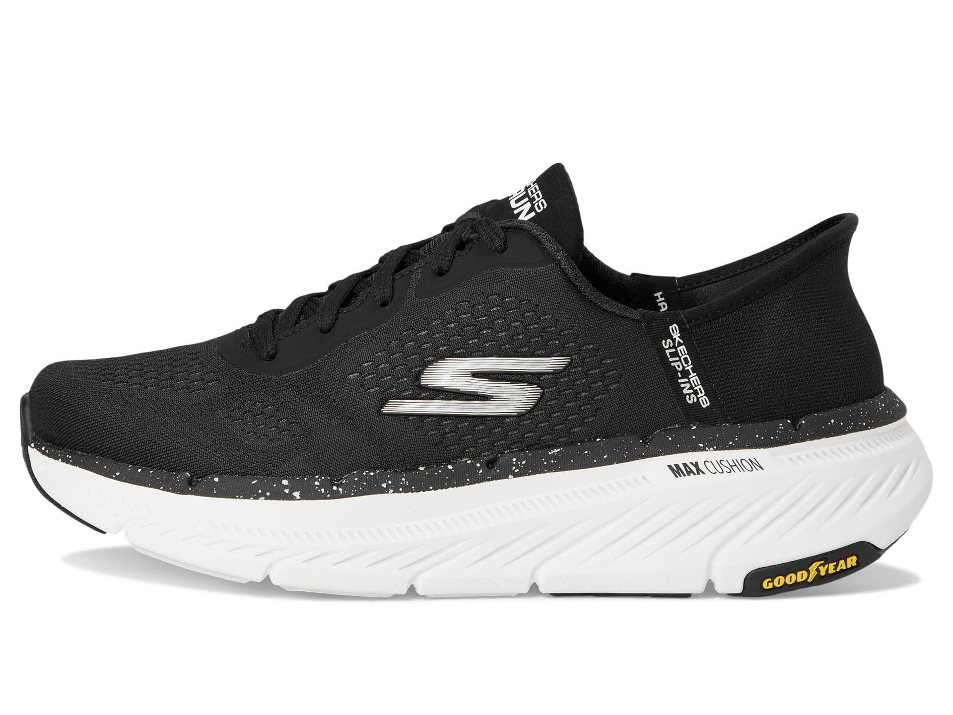 Кроссовки SKECHERS Max Cushioning Premier 2.0 Alora Hands Free Slip-Ins, черный/белый — фото 4