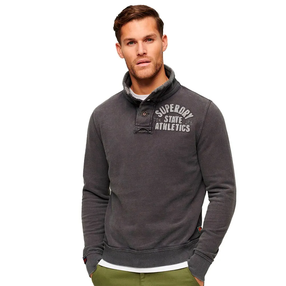 

Толстовка Superdry Vintage Athletic Henley, серый