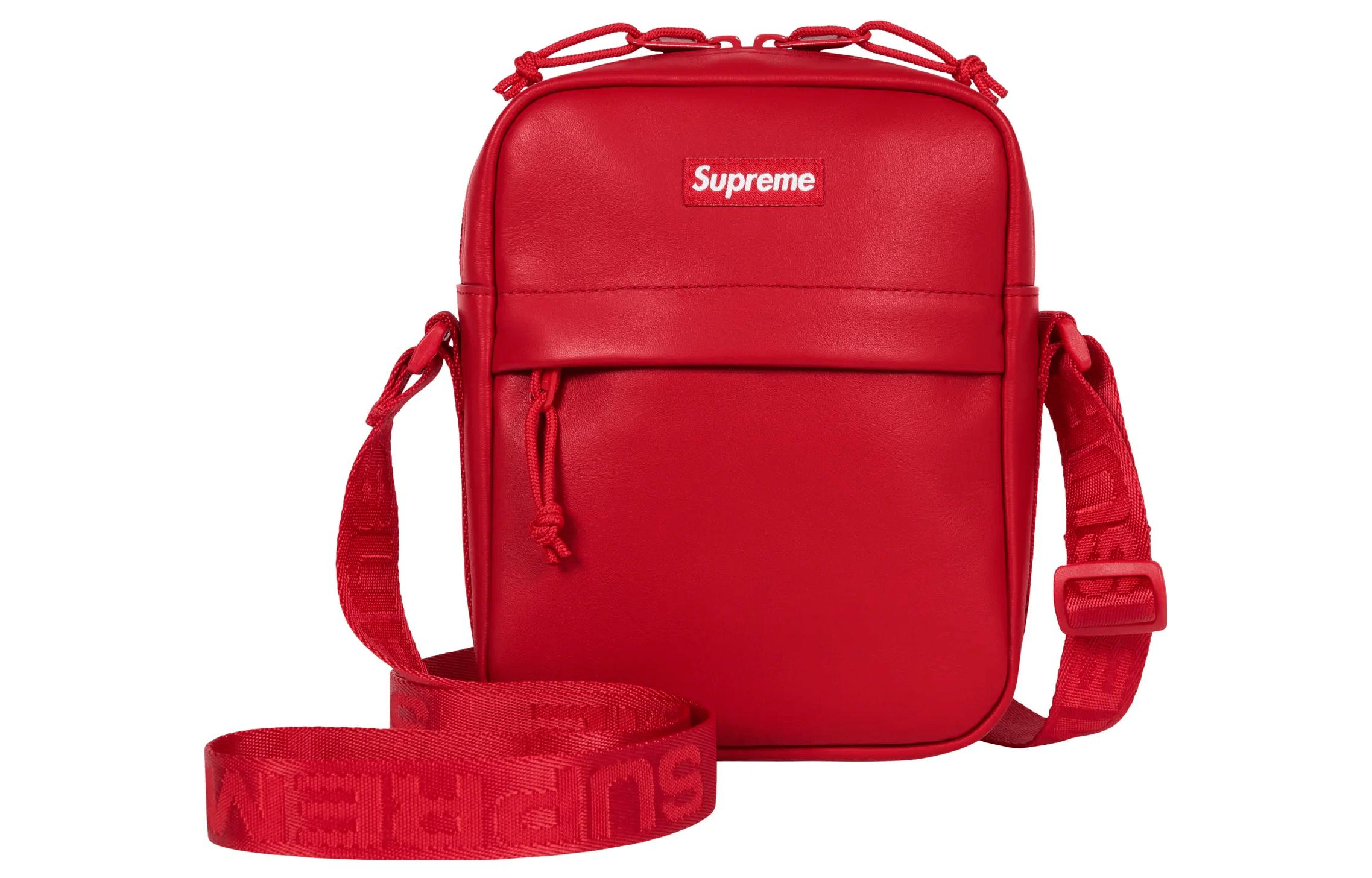 

Supreme Сумка через плечо из коровьей кожи, унисекс, красная