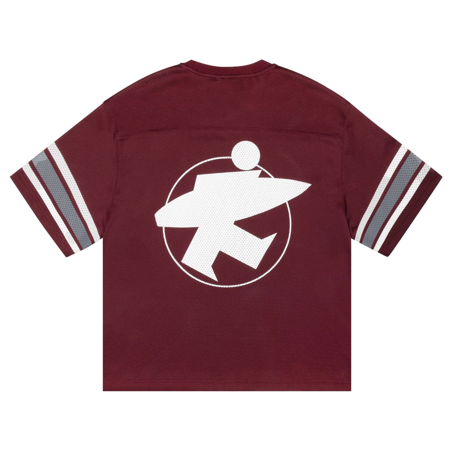 Сетчатая футбольная майка Stussy Surfman, бордовый цвет — фото 2