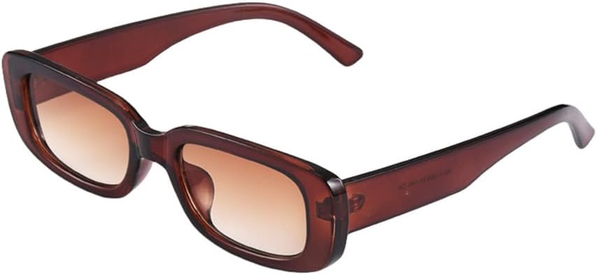 

Ретро-солнцезащитные очки маленького прямоугольного размера для женщин, популярные модели с металлическими шарнирами, модные мужские солнцезащитные очки UV400 HVTVTLA, Tea Tea