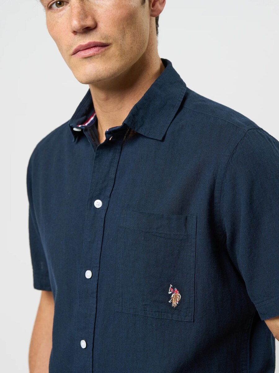 Рубашка на пуговицах классического кроя U.S. POLO ASSN. Flori, темно-синий — фото 3