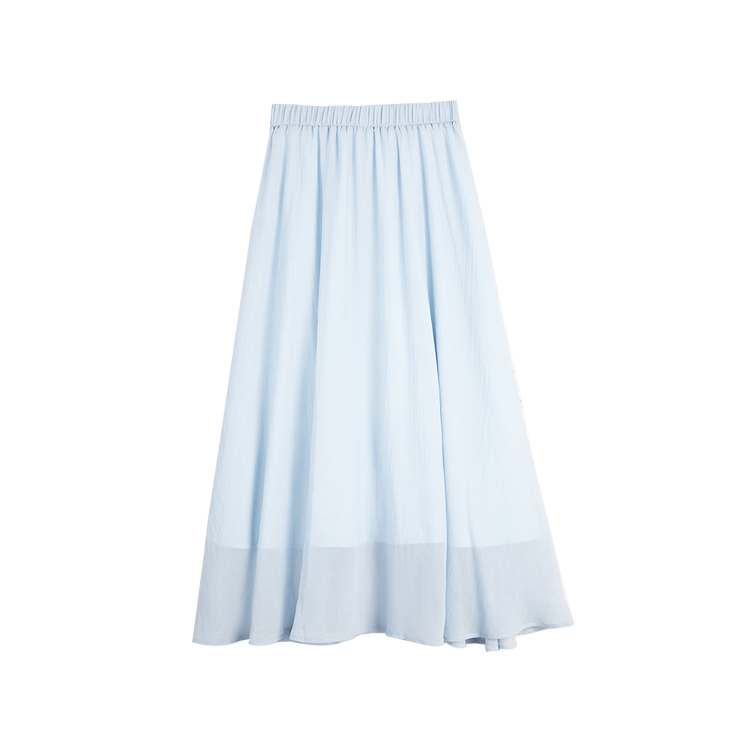 

ELLE Повседневная длинная юбка для женщин, синяя, умеренная длина, силуэт A-line