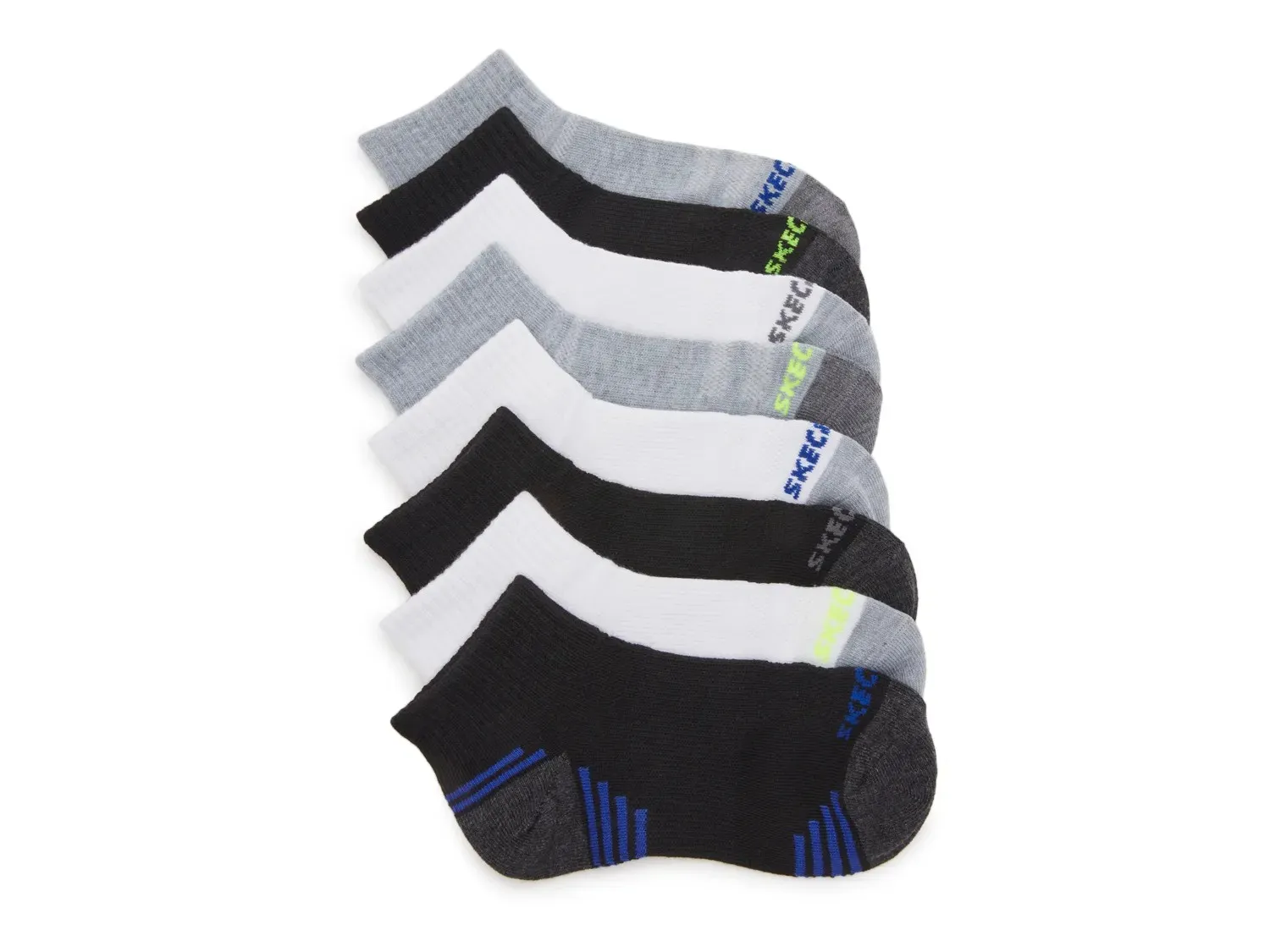 

Детские носки Skechers Quarter Crew - 8 шт. в упаковке, разноцветные