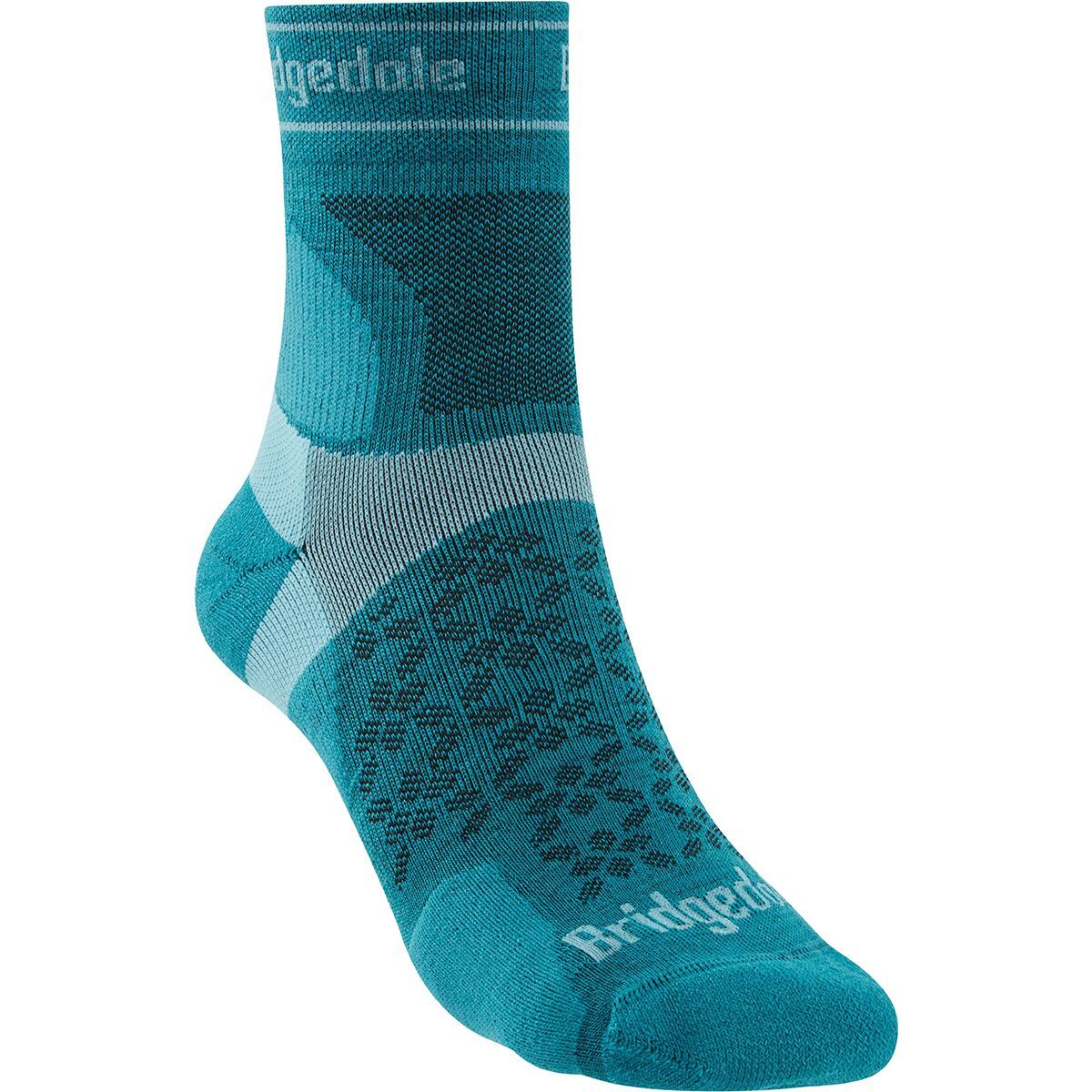 

Трейловые ультралегкие термоноски 3/4 из мериносовой шерсти Bridgedale, цвет teal