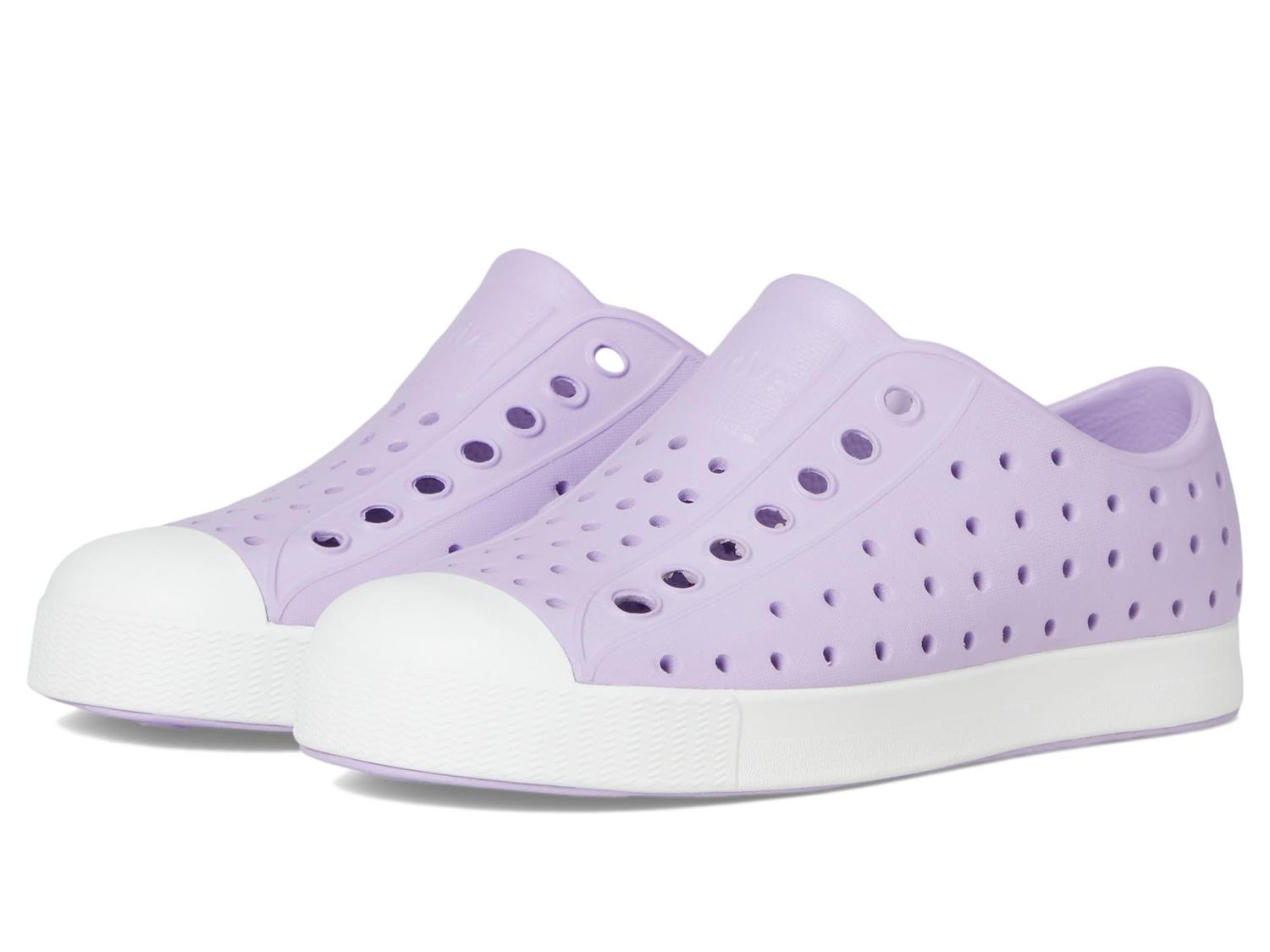 

Кроссовки Native Shoes Kids Jefferson Slip-On Sneakers, Healing Purple/Shell White