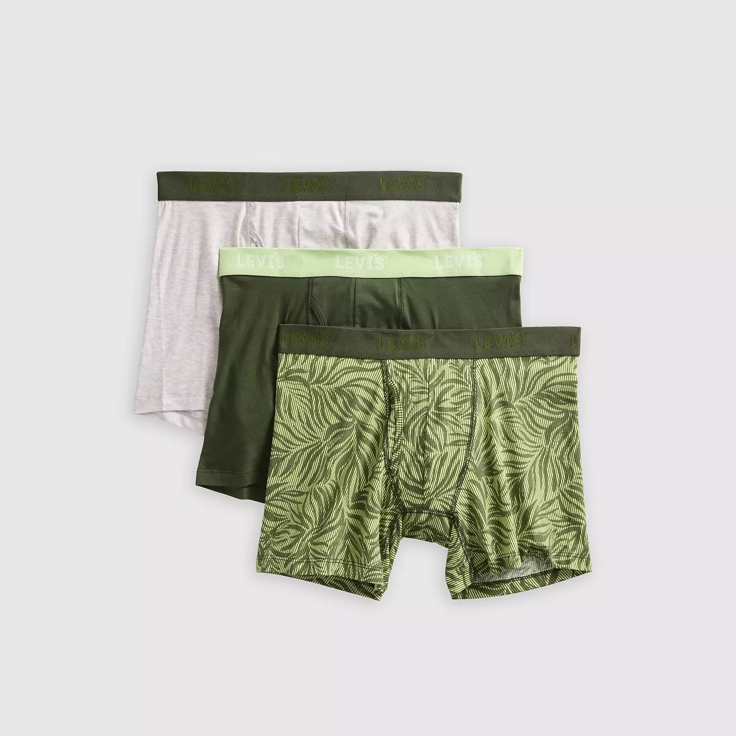 

Трусы-боксеры (3 шт. в упаковке) Levi's, цвет Green Combo
