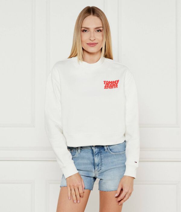 

Свитер Cropped fit Tommy Jeans, экрю
