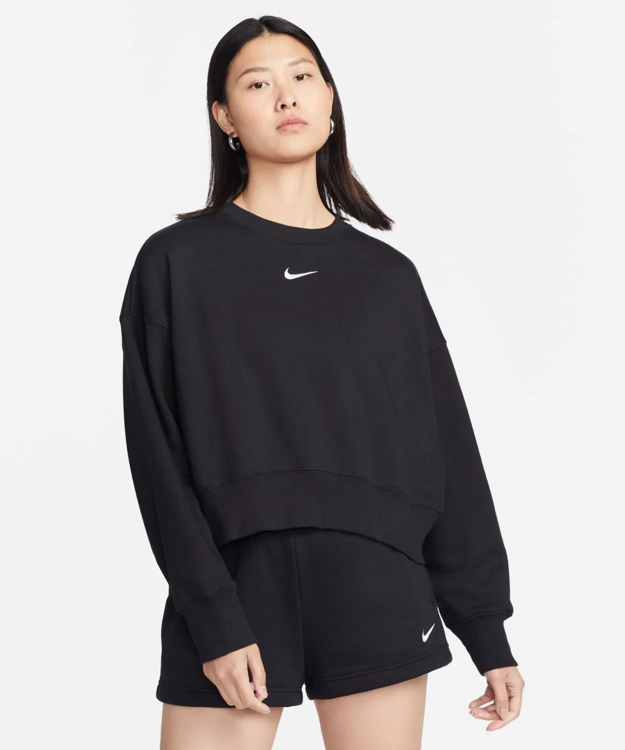 Свитшот Nike Феникс Флис с длинным рукавом, черный