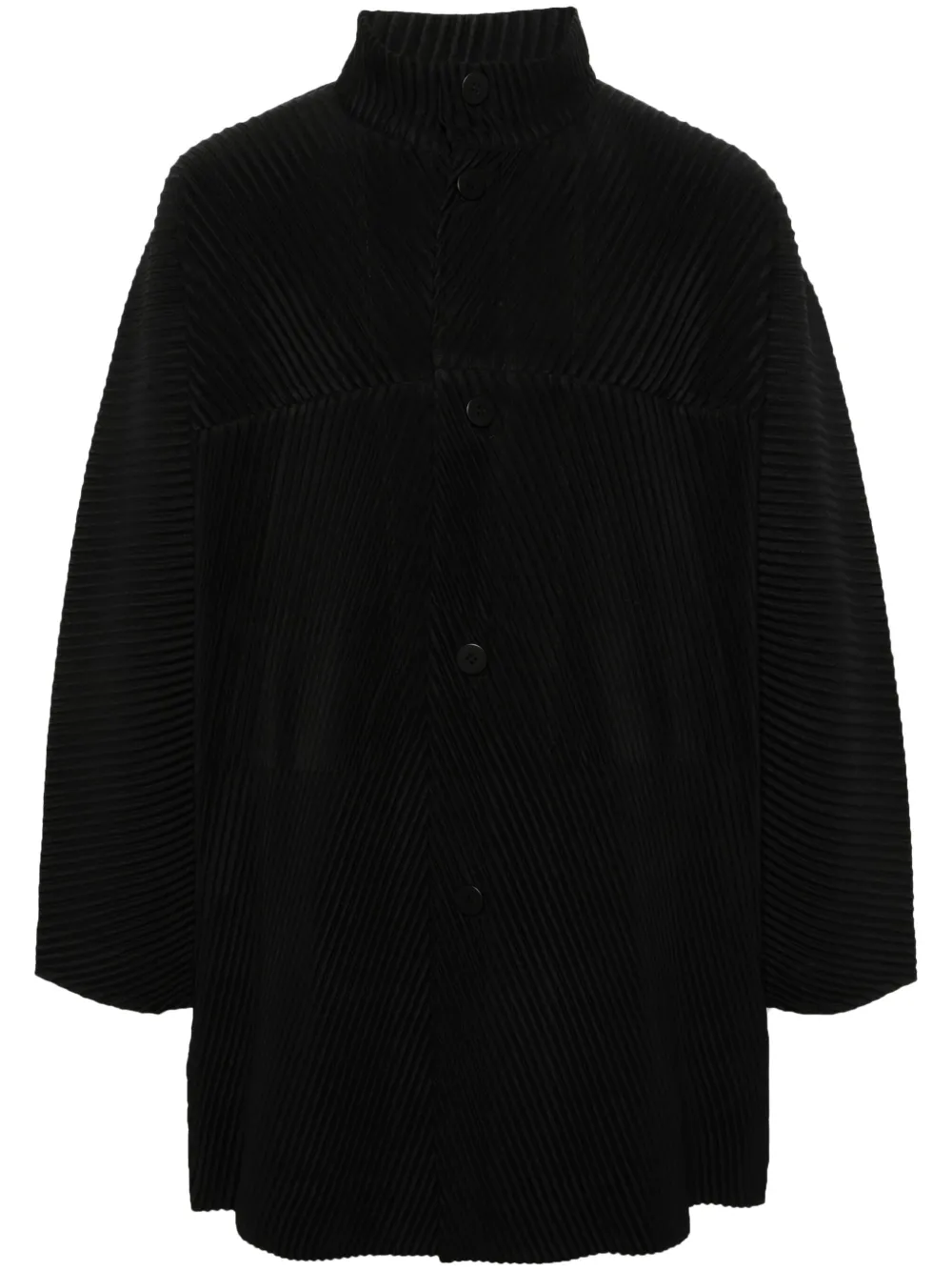 

Однобортное пальто MC November Homme Plissé Issey Miyake, черный