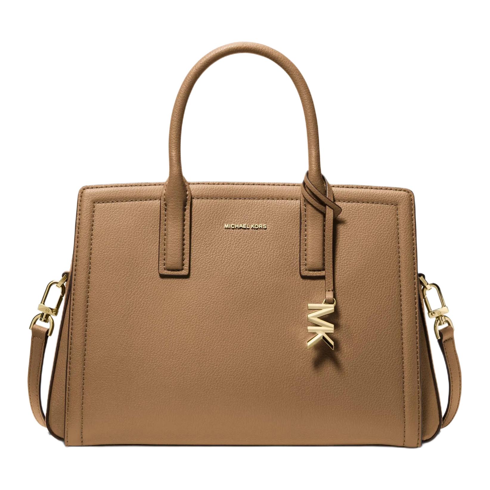 

MICHAEL KORS Лейла Кожаная с искусственной кожей одноплечевая сумка средний размер женская верблюжий