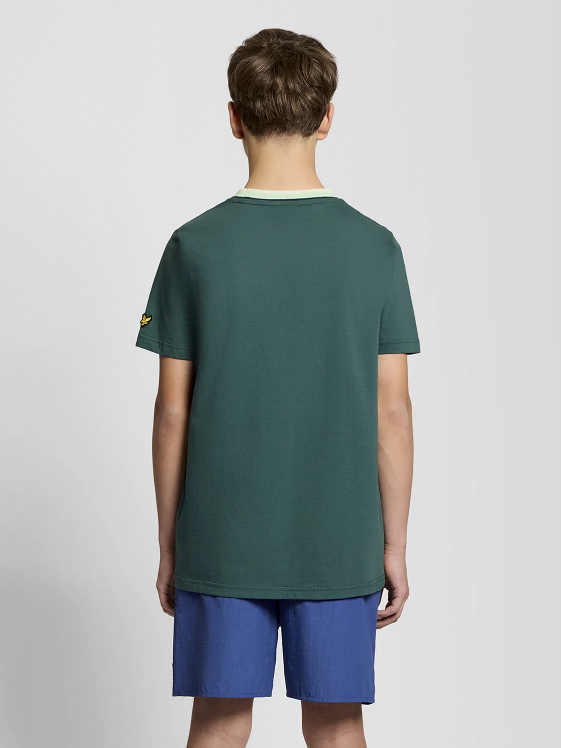 Футболка Lyle & Scott, Emerald/Mint/Fir — фото 4