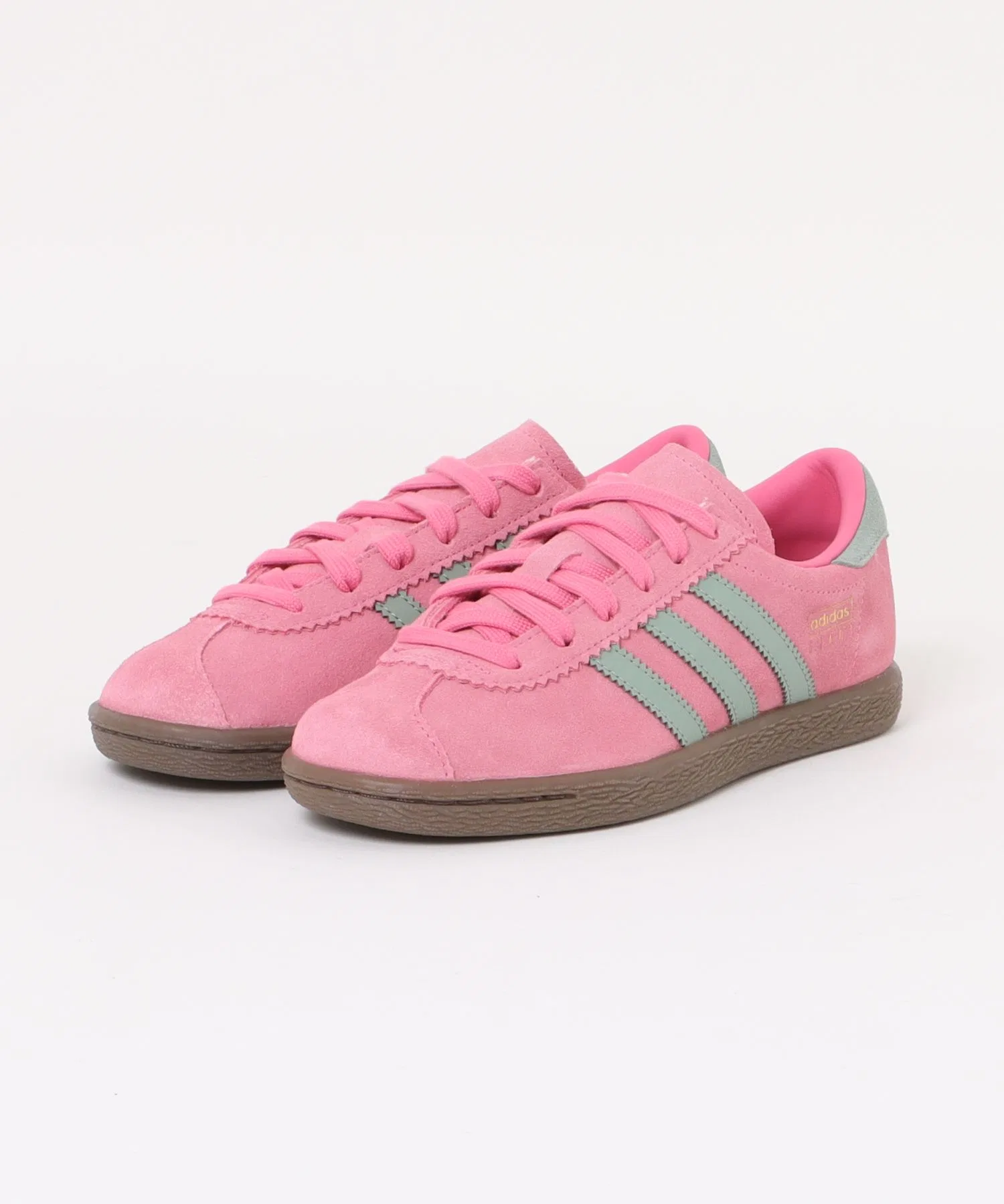 Мужские кроссовки Adidas STADT из натуральной кожи розовые