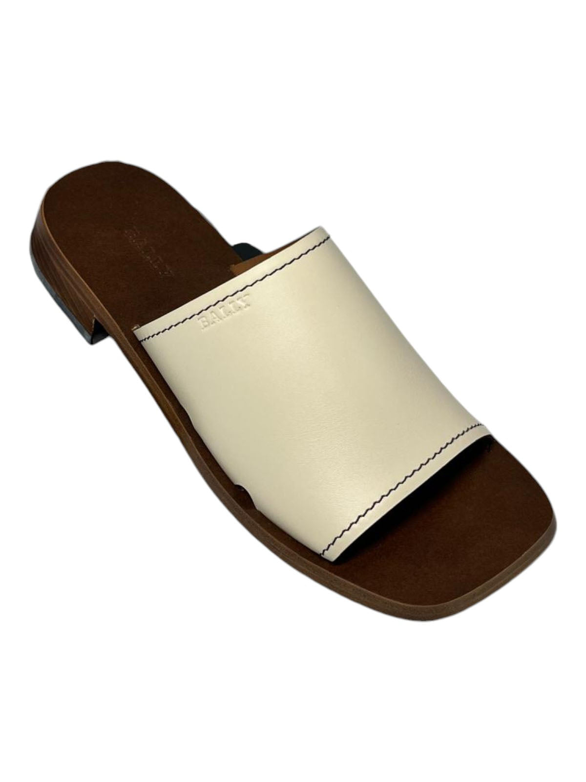 Bally Ofera 6225850 Женские сандалии из натуральной кожи на плоской подошве, цвет bone