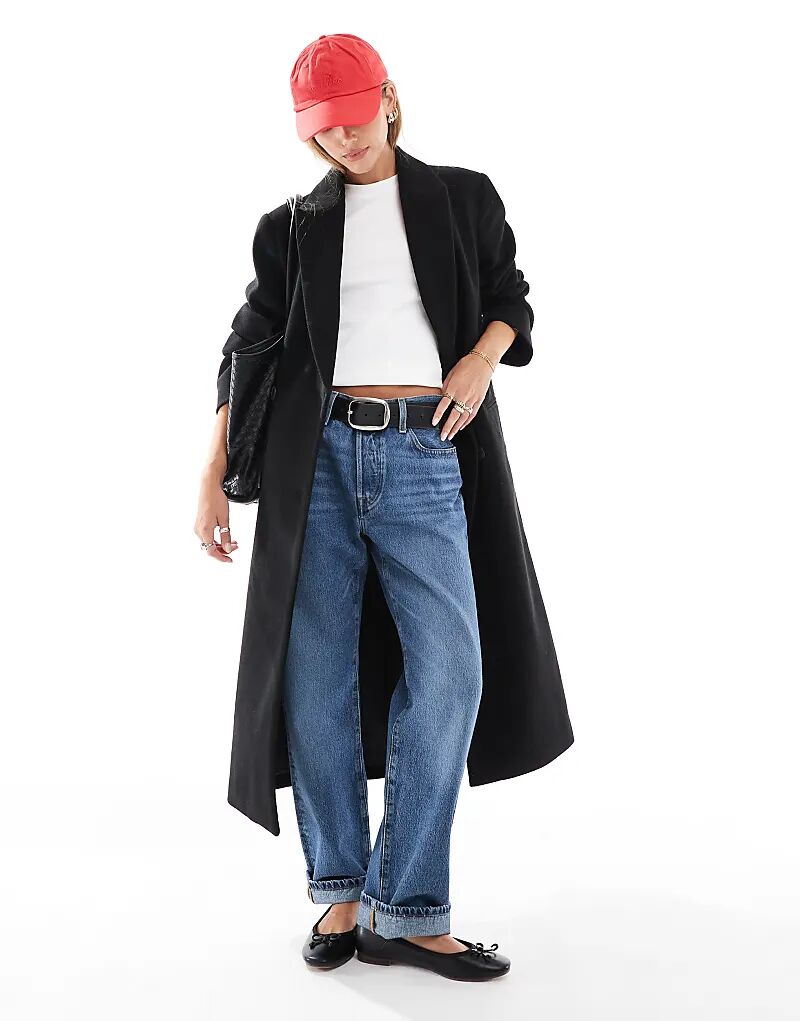 

Крепкий плечевой плащ папы черного цвета ASOS DESIGN