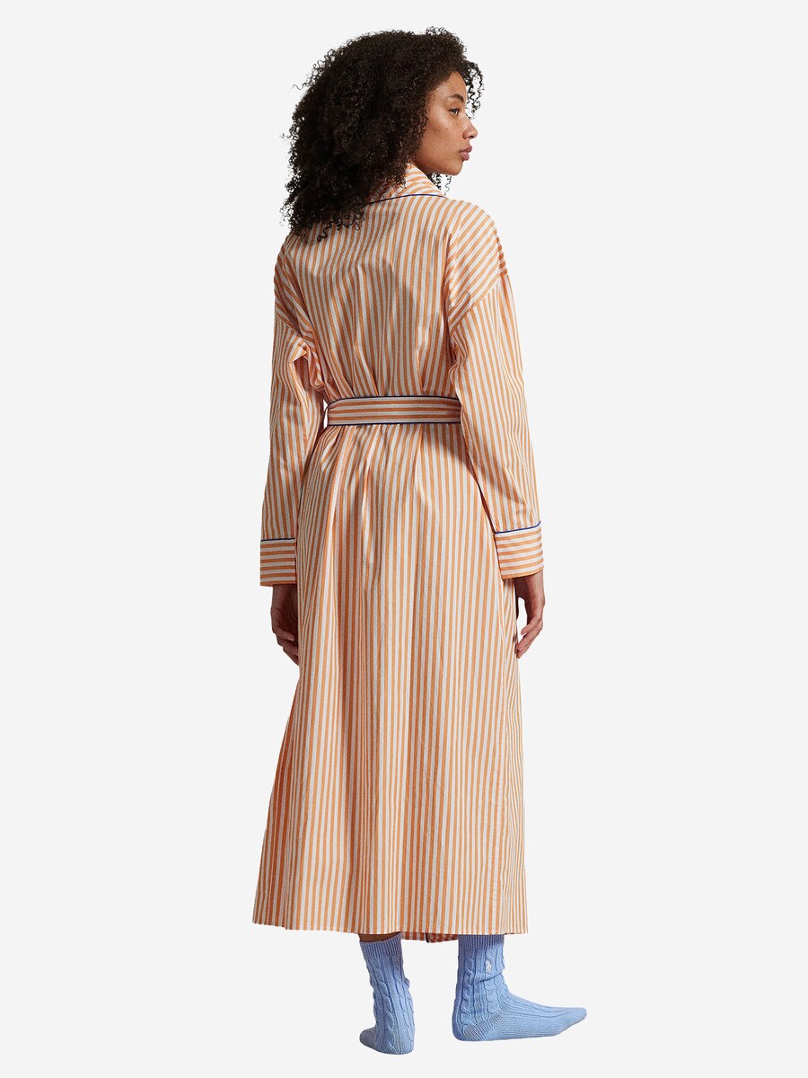 Короткий халат Polo Ralph Lauren  Shirting Stripes, оранжевый — фото 3