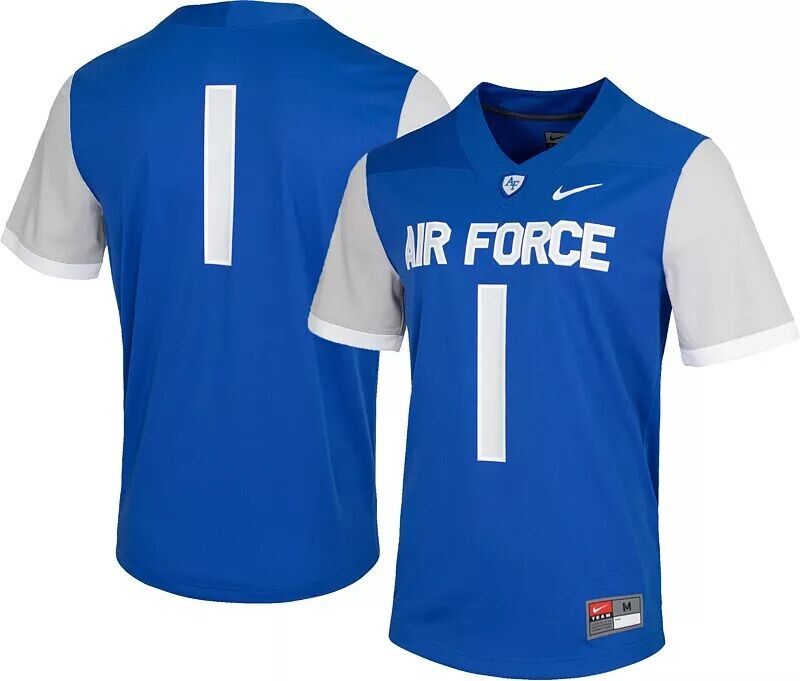 

Мужская синяя футбольная майка Nike Air Force Falcons #1 Untouchable Game