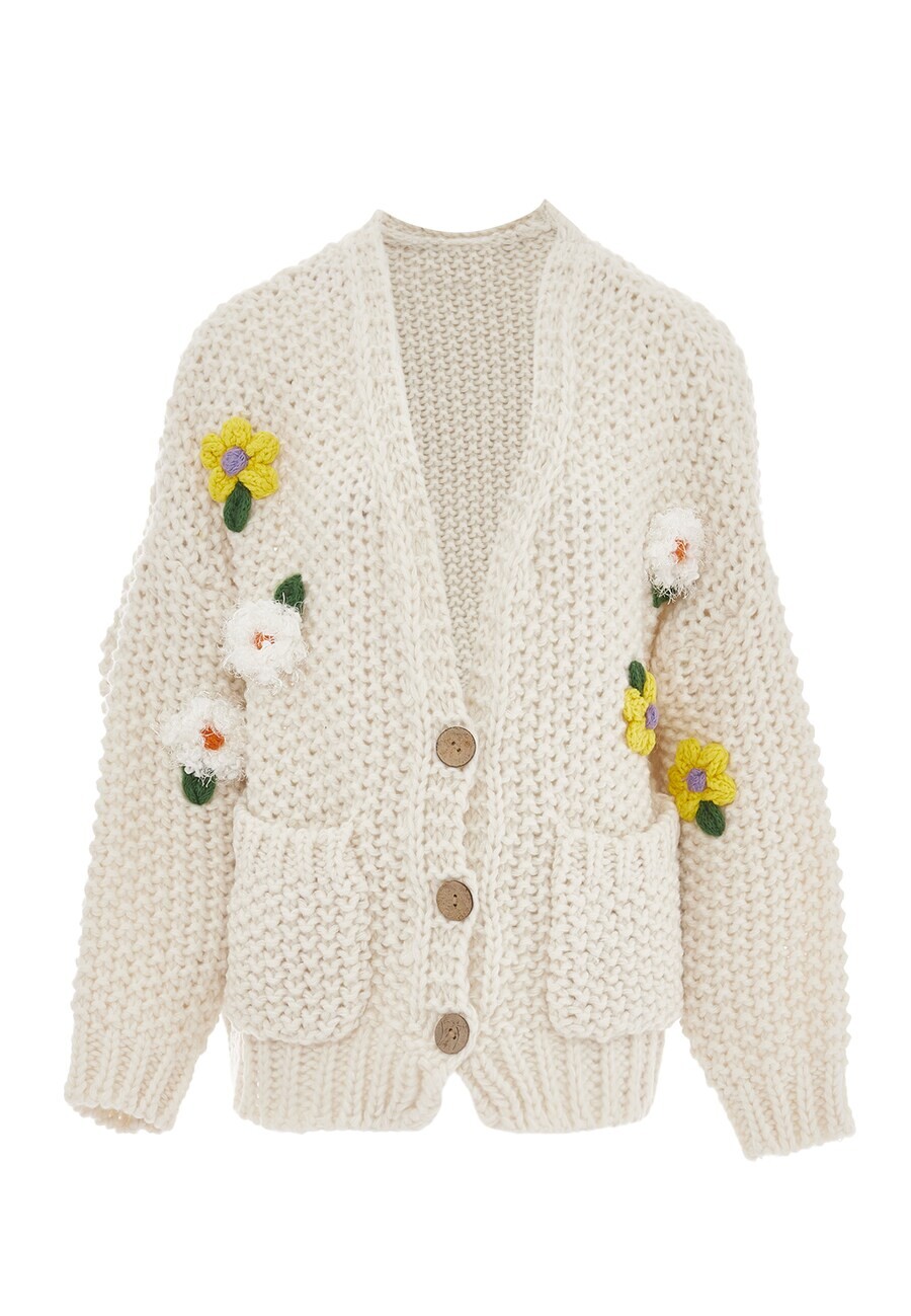 

Вязаный кардиган ebeeza Knit Cardigan, белый