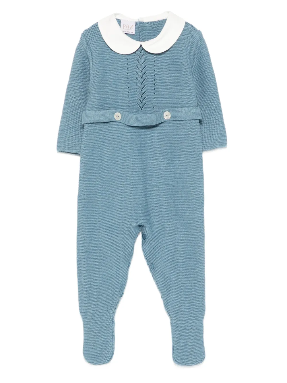 

Вязаный комбинезон с воротником Питера Пэна Paz Rodriguez, синий