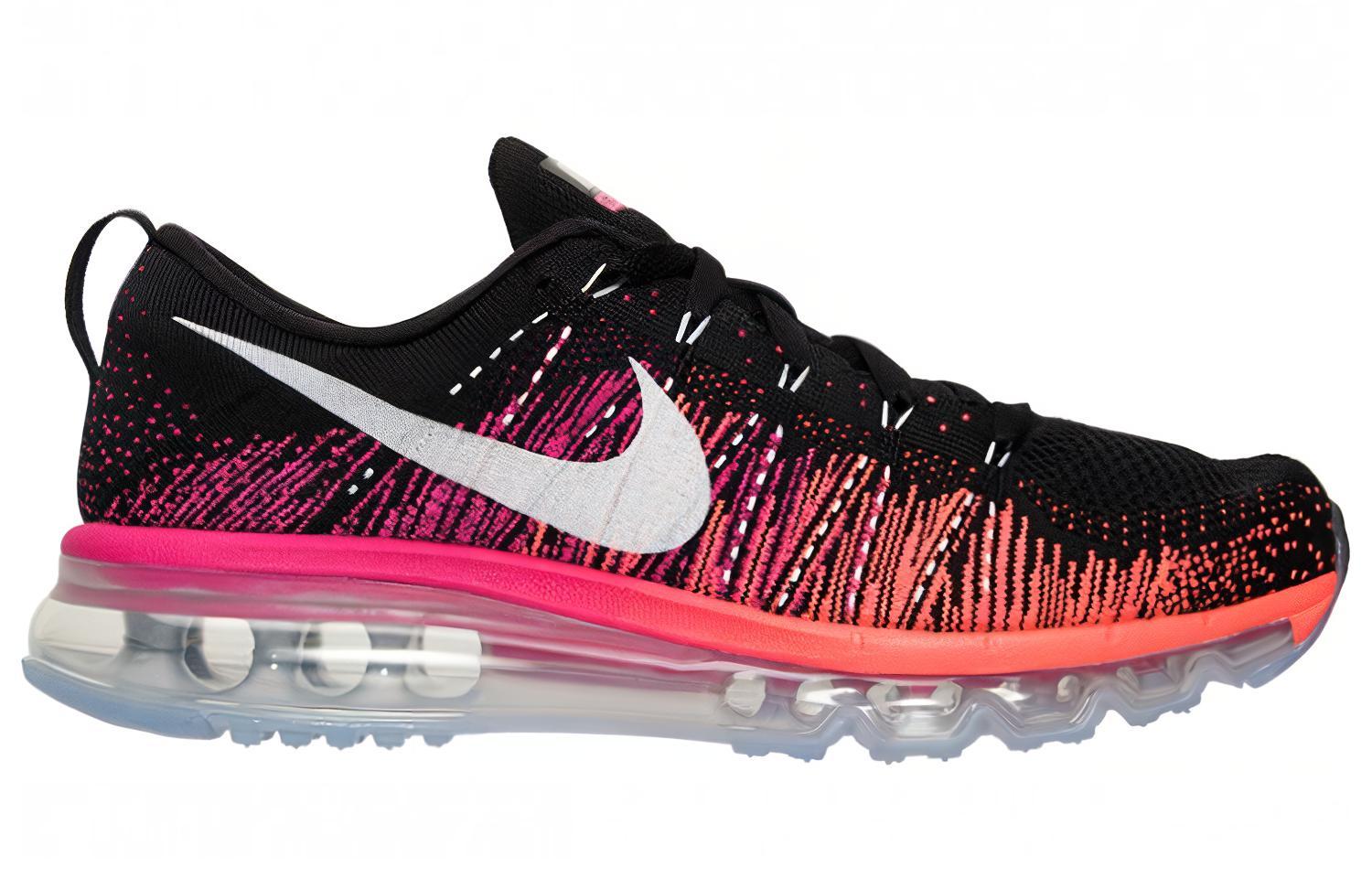 Nike Флайнайт Макс черно-белые с розовой фольгой женские — фото 2