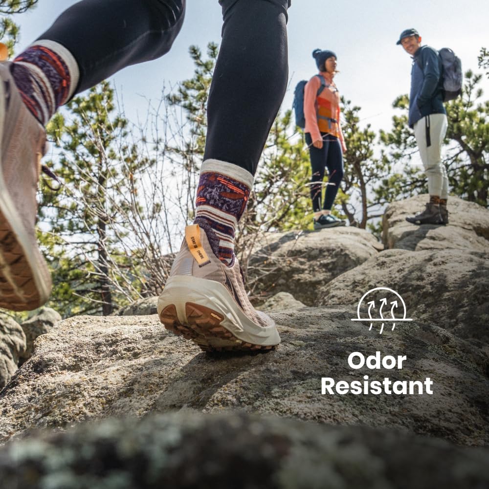 Детские зимние спортивные носки Smartwool с амортизацией и рисунком йети, Moonbeam — фото 4