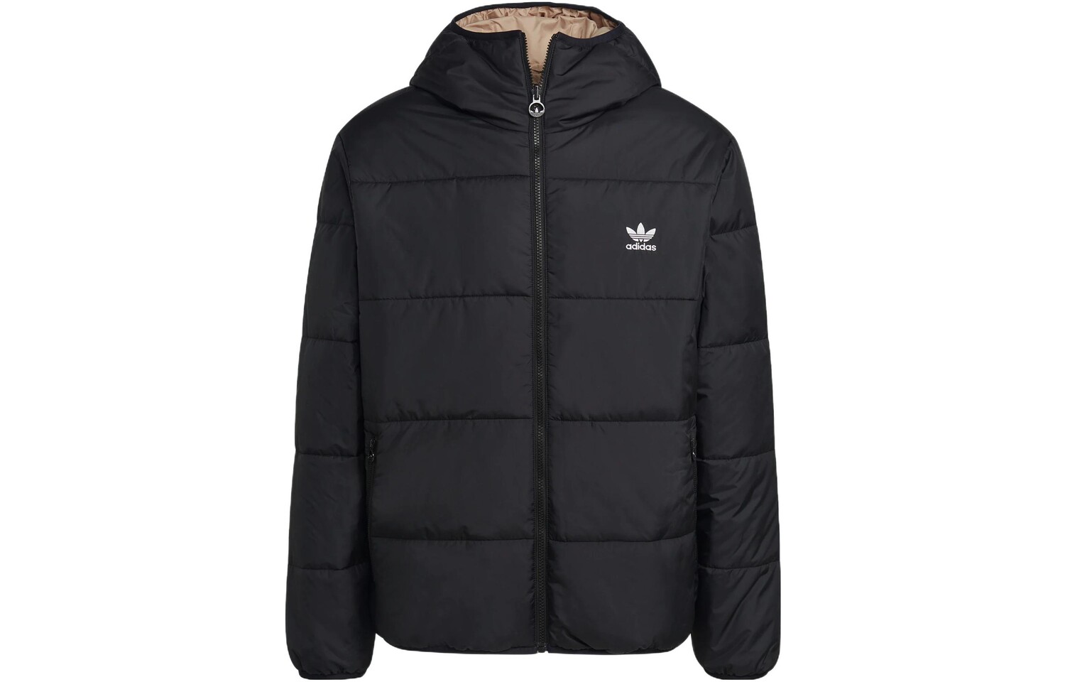 

Мужская зимняя куртка двусторонняя Adidas originals, черный/бежевый