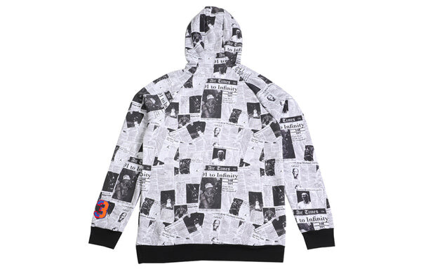 Толстовка Air Jordan Aj Newspaper Silhouette Tribute Painting Limited, белый — фото 2