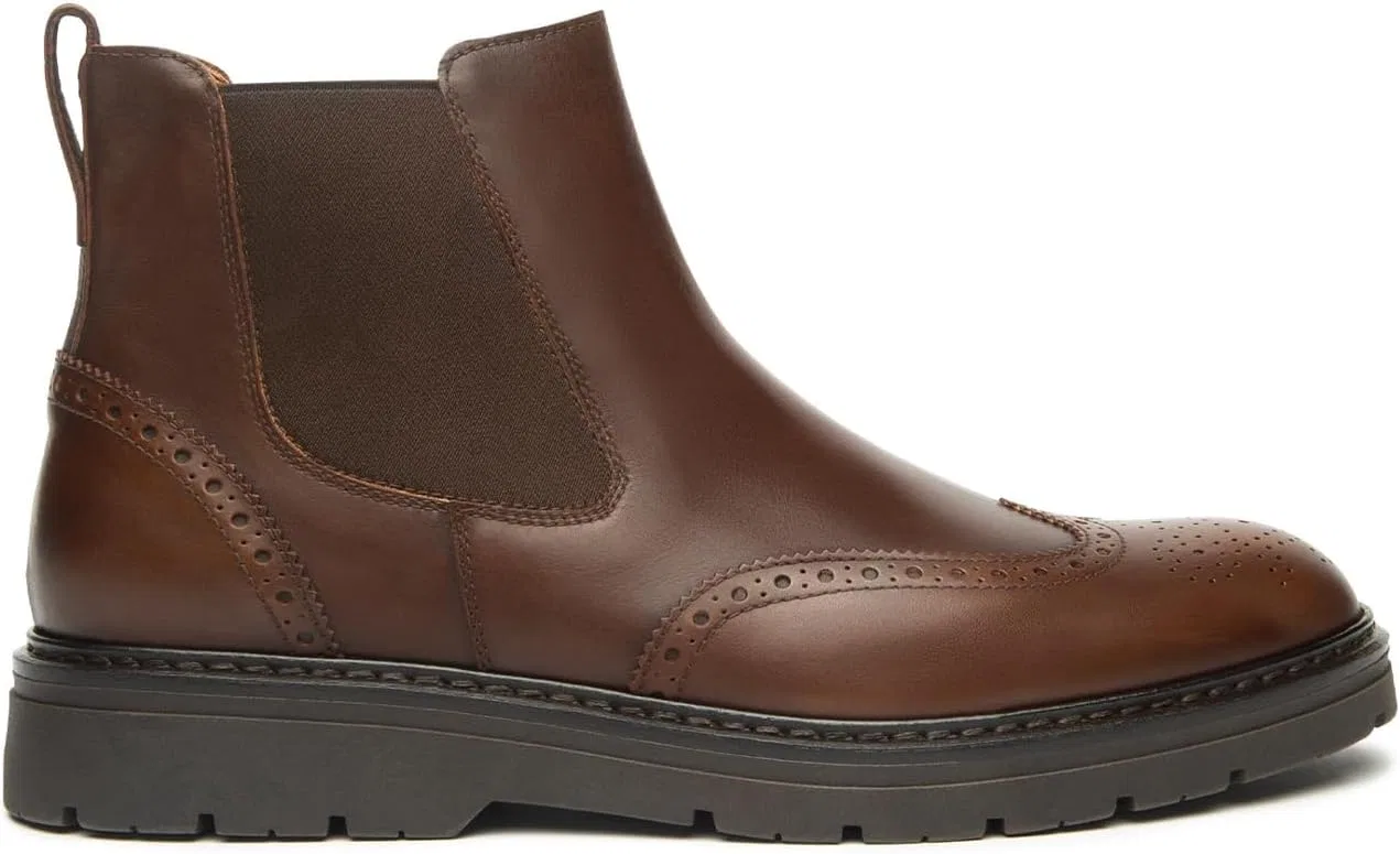 Мужские кожаные ботинки челси Nero Giardini I500825U, Hazelnut Brown