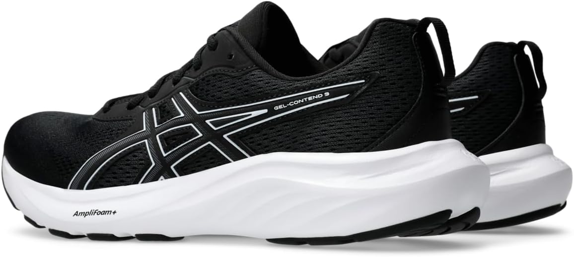 Мужские кроссовки для бега Asics Gel-Contend 9, белый/черный — фото 3