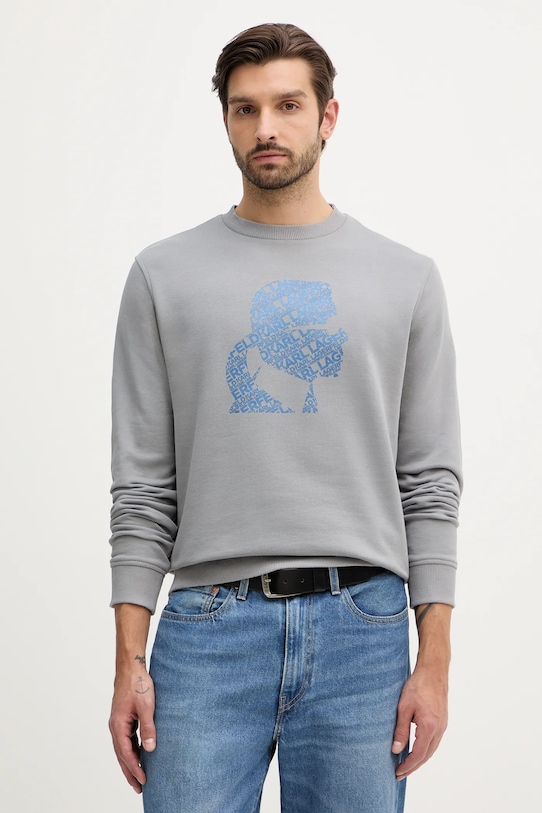 

Хлопковая толстовка Karl Lagerfeld, серый